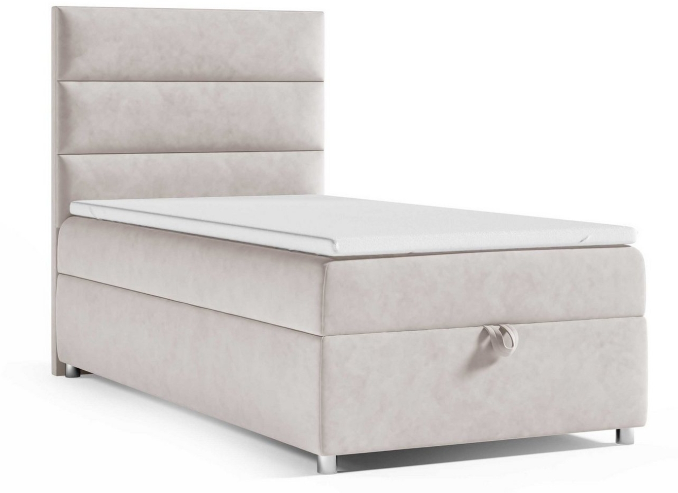 Best for Home Boxspringbett mit Bettkasten Trinity K-4 SINGLE Bonell-Matratze inkl. 7 cm Topper (Einzelbett, Polsterbett mit gepolstertes Kopfteil, Jugendbett, Kinderbett versch. Größen, 70x200 80x200 90x200 100x200 cm), verschiedene Liefermöglichkeite... Bild 1
