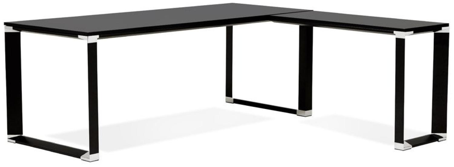 Kokoon Design Eckschreibtisch Warner Holz Schwarz 200x75x200 cm Bild 1