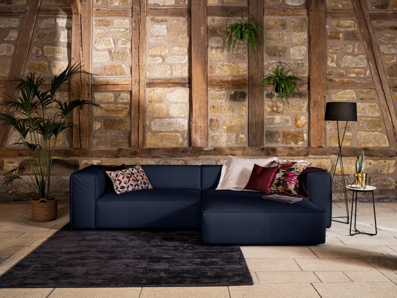 W. Schillig 18050 around-the-block II Ecksofa Leder Blau 300 x 164 x 66 cm Bild 1