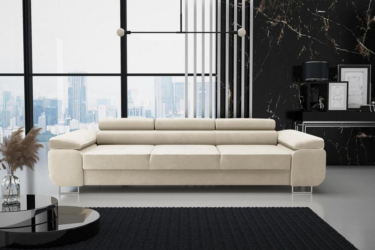 Beautysofa Schlafsofa Couch Dreisitzer Schlafsofa modernen Stil, mit Verstellbare Kopfstütze, Schlaffunktion, Die Lieferung beinhaltet Beiträge zur Wohnung Bild 1