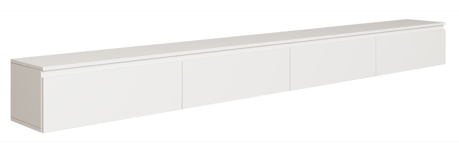 Selsey 'Bemmi' Hängendes TV-Board mit vier Klappen 300 cm, Weiß Bild 1