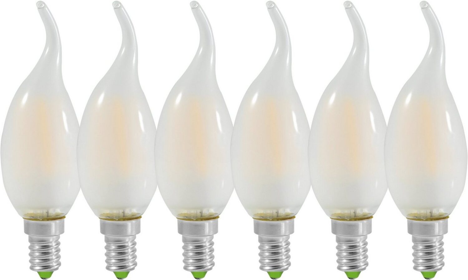 näve LED-Leuchtmittel Windstoß, E14, 6 St, Warmweiß, LED Leuchtmittel >>Windstoß<< 6er Set E14, warmweiß, nicht dimmbar Bild 1