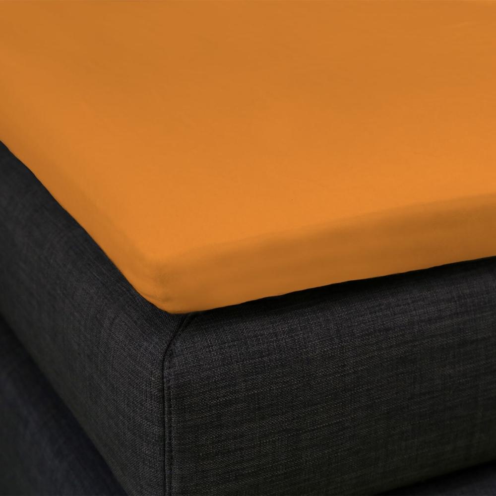 Formesse Bella Donna Topper Spannbetttuch La Piccola Restposten|200x200 cm| orange Bild 1