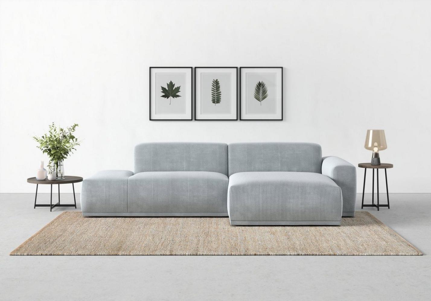 TRENDMANUFAKTUR Ecksofa Braga, mit hochwertigem Kaltschaum, L-Form, in Cord erhältlich, 2 Teile, modernes Sofa, Couch mit hohem Sitzkomfort, 275/72/160 cm (B/H/T) Bild 1