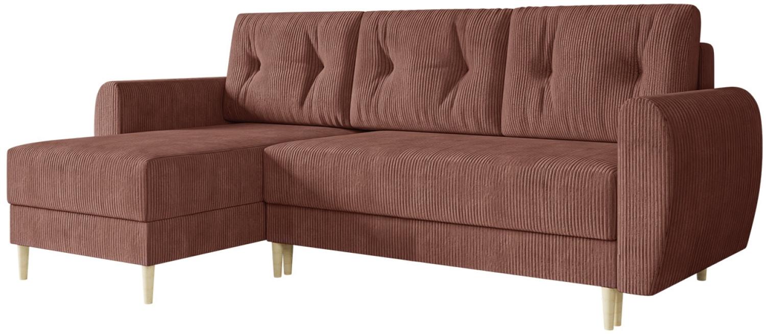 Ecksofa Jazon L Cord mit Bettkasten und Schlaffunktion (Farbe: Poso 29) Bild 1