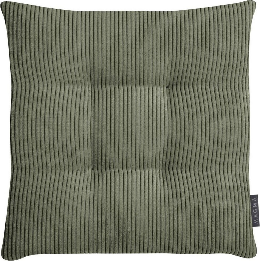 Magma Heimtex Stuhlkissen Sitzkissen INGA, Dunkelgrün, B 35 cm, L 35 cm Bild 1