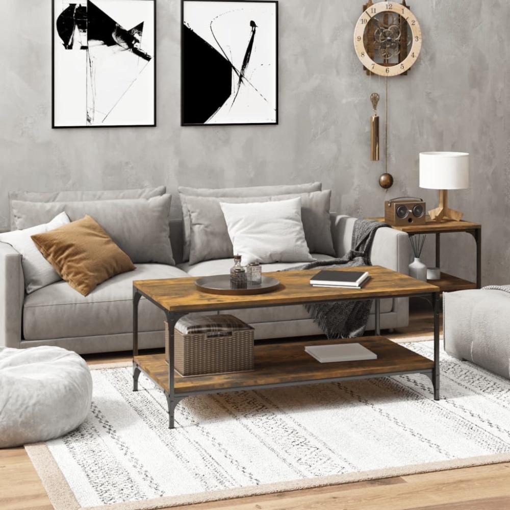 vidaXL Couchtisch Räuchereiche 100x50x40 cm Holzwerkstoff 819364 Bild 1