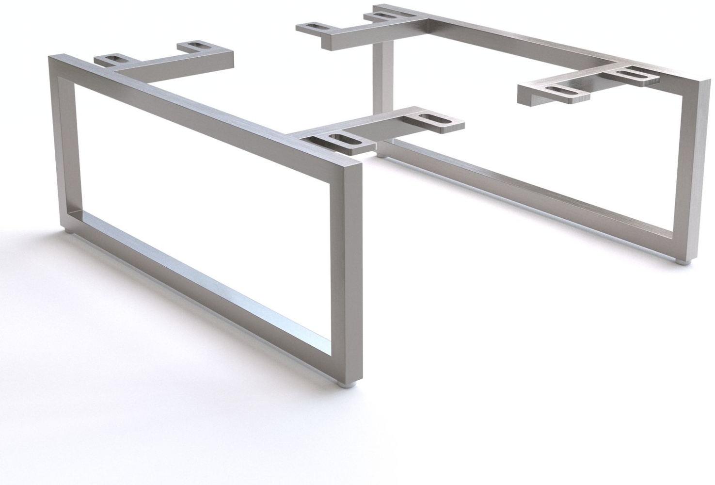 Fuß Kufe schmal 15 cm Edelstahl gebürstet für Kastenmöbel der Tiefe 40 cm (2er Set) Bild 1