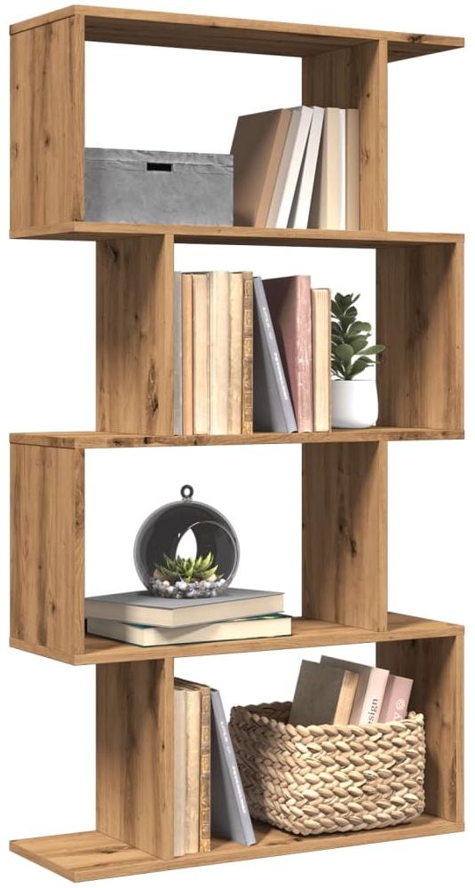 vidaXL Raumteiler-Bücherregal 4 Böden Artisan-Eiche 70x24x129 cm 858110 Bild 1