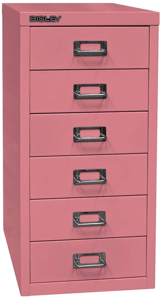 BISLEY MultiDrawer, 29er Serie, DIN A4, 6 Schubladen, Metall, 601 Pink, 38x27. 9x59 cm Bild 1