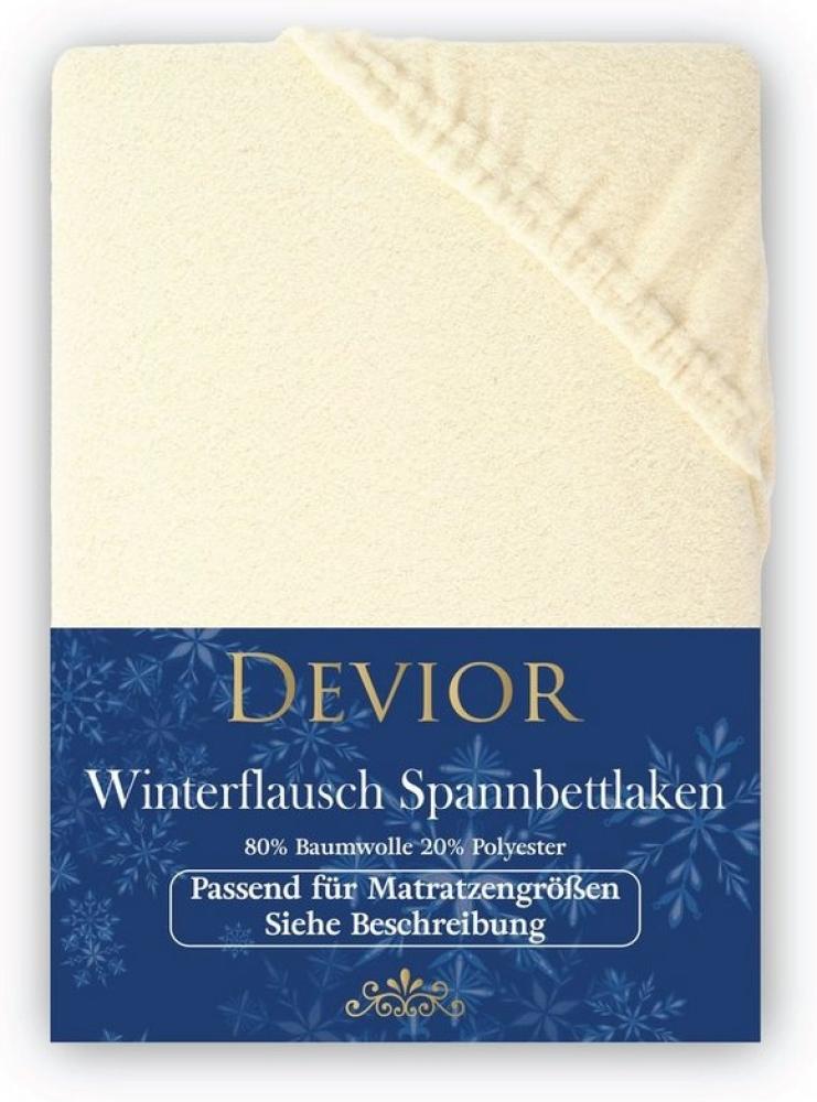 Devior Spannbettlaken Spannbetttuch Bettlaken Winter Flausch Warm Leintuch 80% Baumwolle, Fleece, Gummizug: Rundumgummizug, Matratzen Bezug bis 22cm Matratzenhöhe Kuschelig Flauschig Bild 1