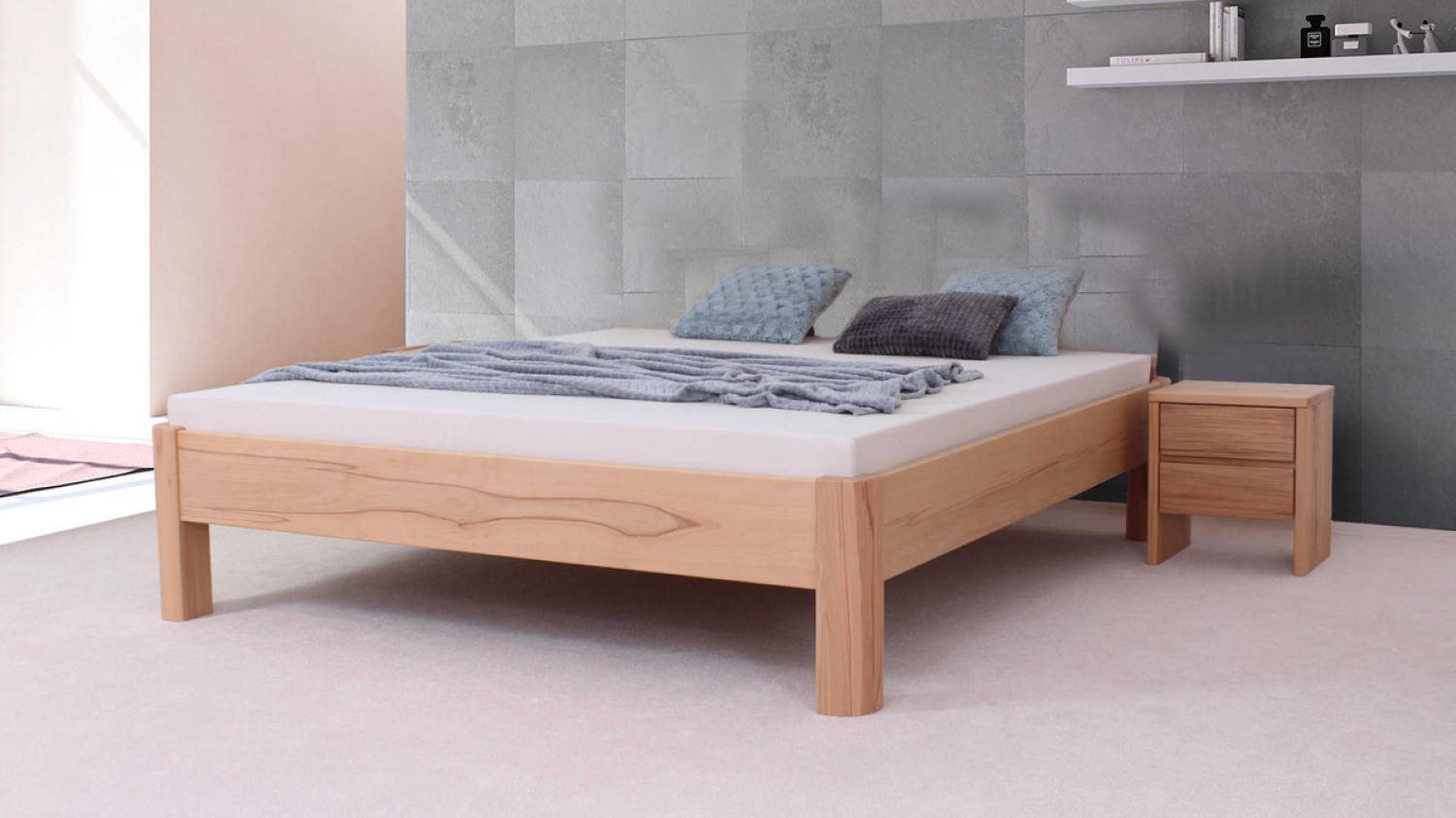 Doppelbett Adela 180x200 Metallfrei Buche ohne Kopfteil Bild 1