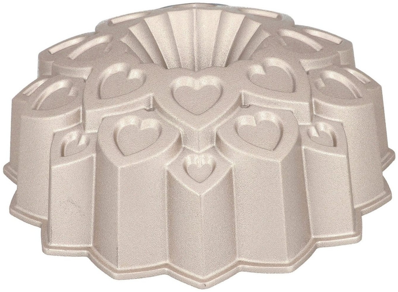 Birkmann Gugelhupfform CONTOURA, Ø 25 cm, Grau, Aluminiumguss, Love, antihaftbeschichtet Bild 1