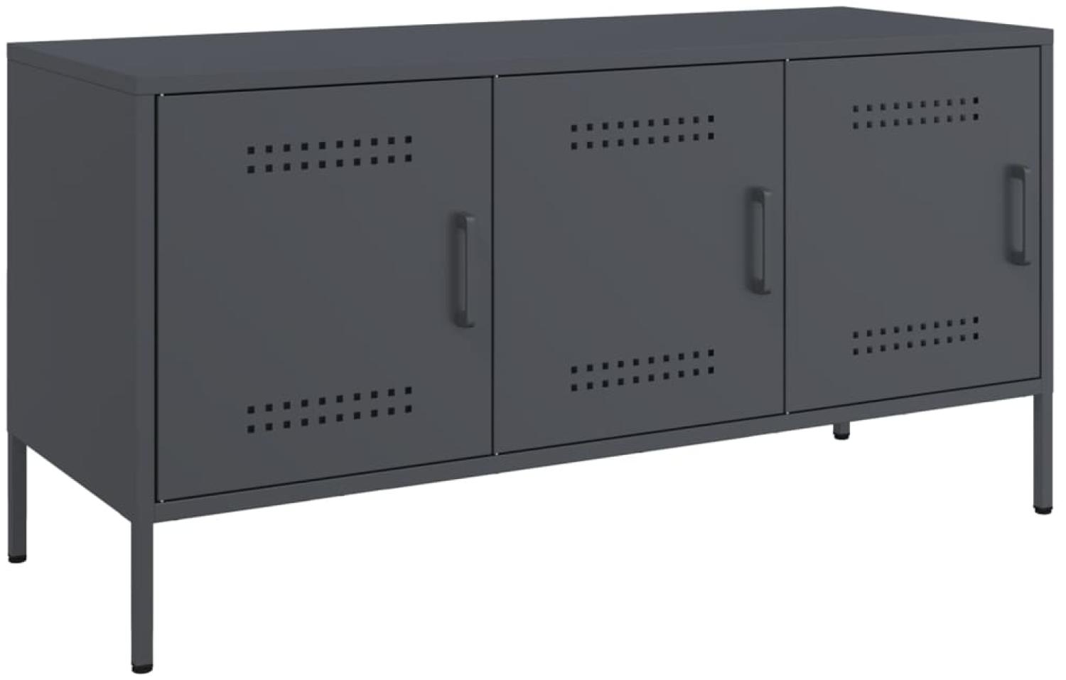 vidaXL TV-Schrank Anthrazit 100,5x39x50,5 cm Stahl 842948 Bild 1