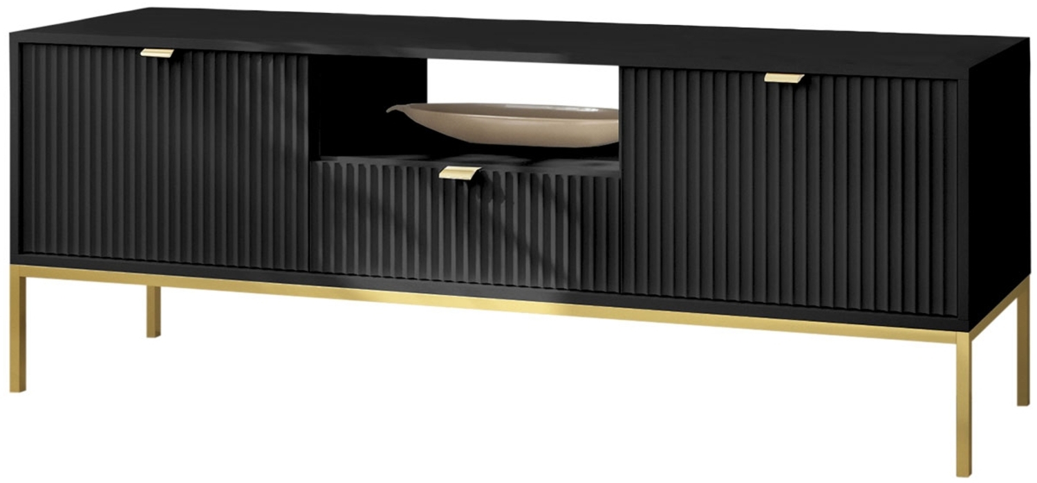 TV-Lowboard Sivone Gold RTV154 (Farbe: Schwarz) Bild 1