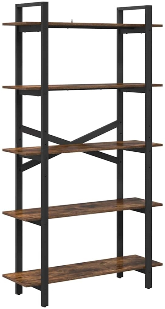 vidaXL Bücherregal Geräucherte Eiche 100 x 33,5 x 178 cm Holzwerkstoff 883936 Bild 1