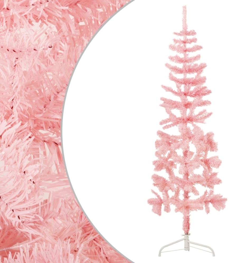 vidaXL Künstlicher Halb-Weihnachtsbaum mit Ständer Schlank Rosa 180 cm 344571 Bild 1