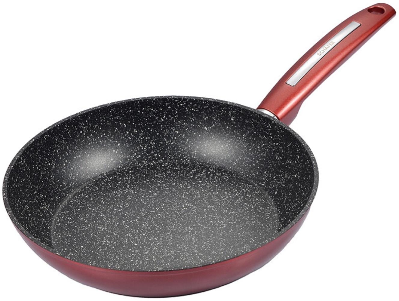 Schäfer Pfannen Hochwertiges Kochgeschirr – Für Perfektes Kochen und Braten Bratpfanne Ø28cm Metallic Red Bild 1