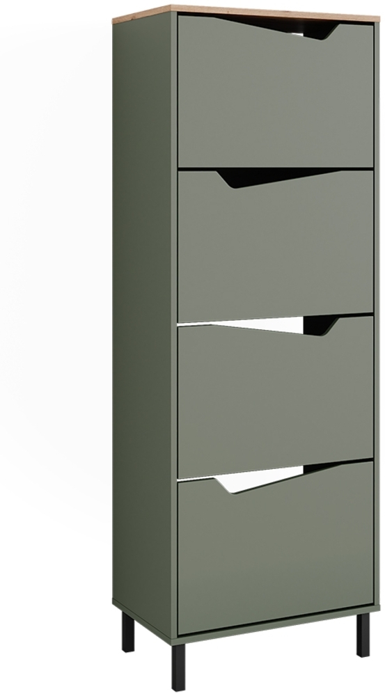 Schuhkipper Marelle Grün/Artisan 60 x 167.4 cm mit 4 Fächern Vicco Bild 1