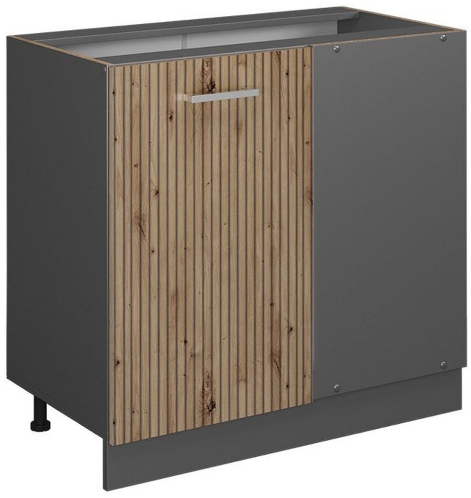 Eckunterschrank R-Line Artisan-Eiche 86 cm ohne Arbeitsplatte Vicco Bild 1