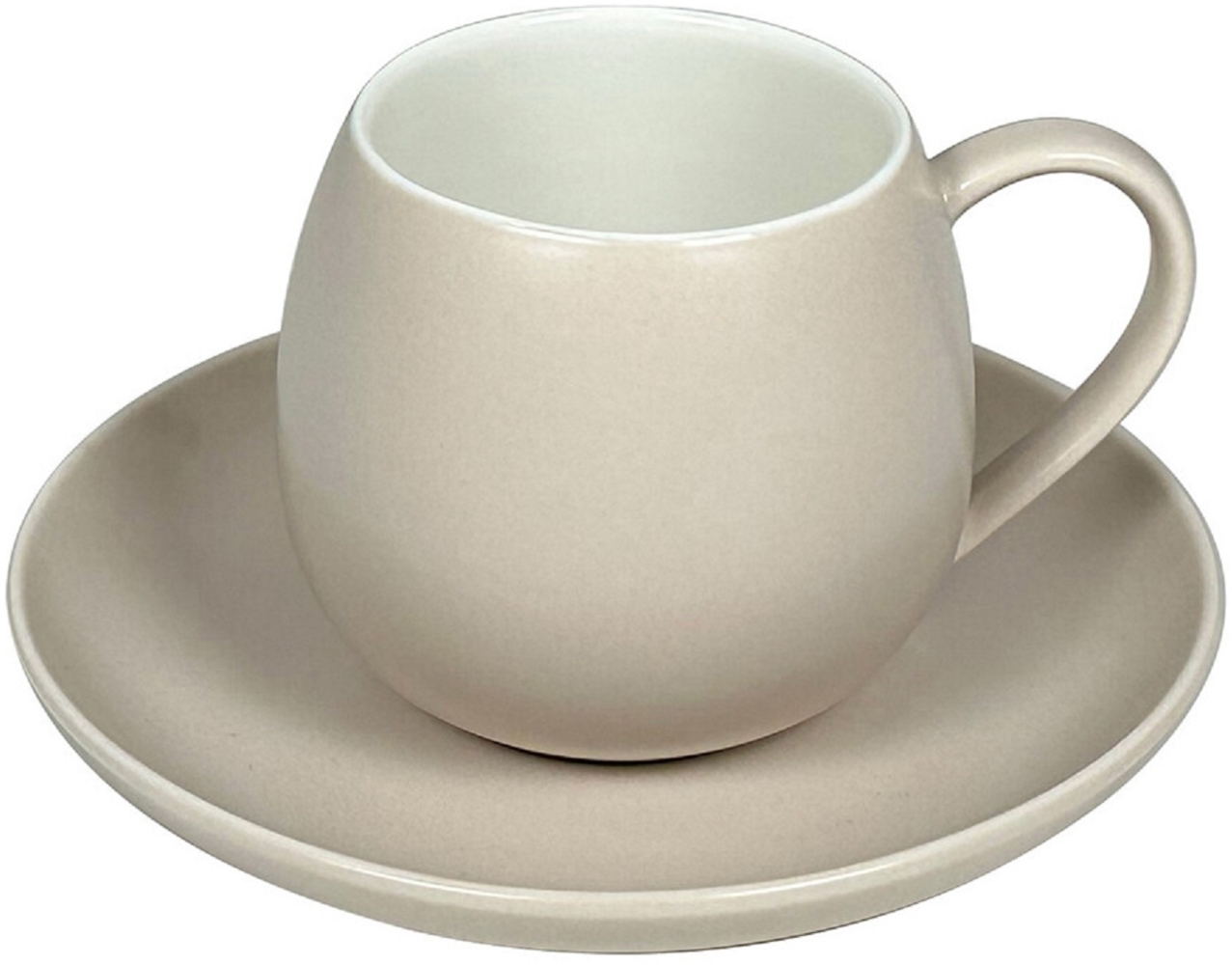 Schäfer Kaffee-Set 12-tlg. – Elegantes Service mit 220 ml Tassen und runden Untertellern Taupe Bild 1