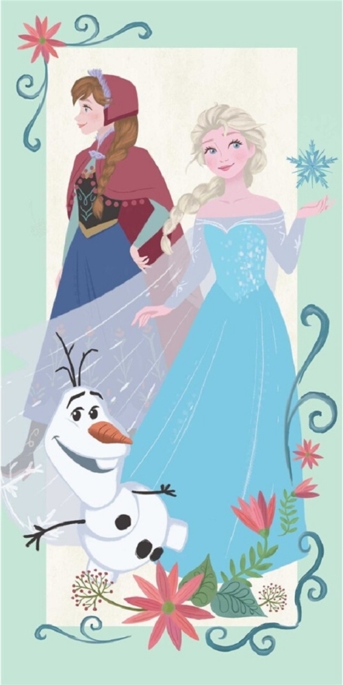 Disney Frozen Strandtuch 140x70 cm Weiches Handtuch mit Elsa & Anna Design Bild 1