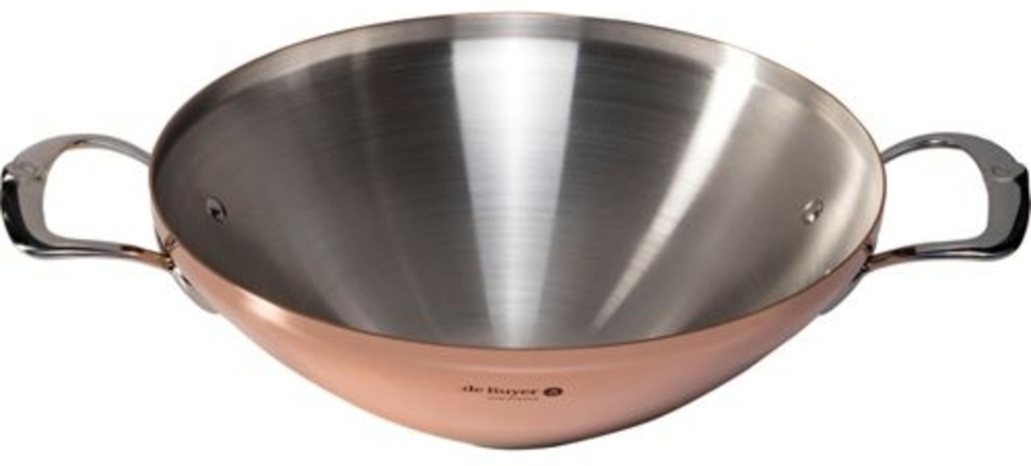 De Buyer Prima Matera Wok Kupfer/Edels. mit 2 Griffen ind. Bild 1