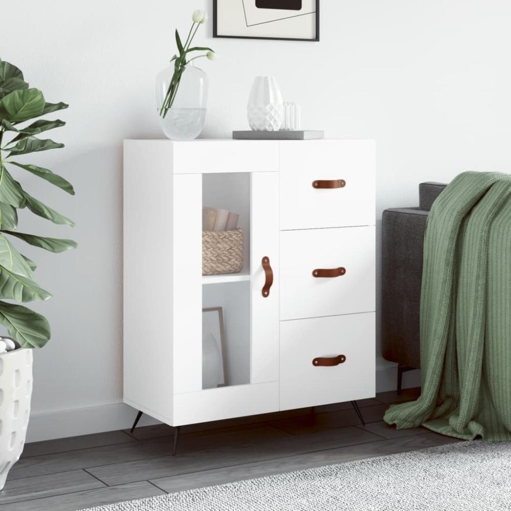 vidaXL Sideboard Weiß 69,5x34x90 cm Holzwerkstoff 828012 Bild 1