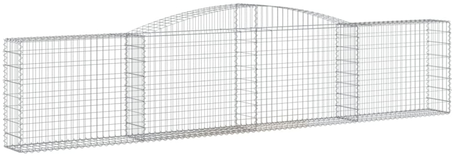 vidaXL Gabione mit Hochbogen 400x30x80/100 cm Verzinktes Eisen 153524 Bild 1