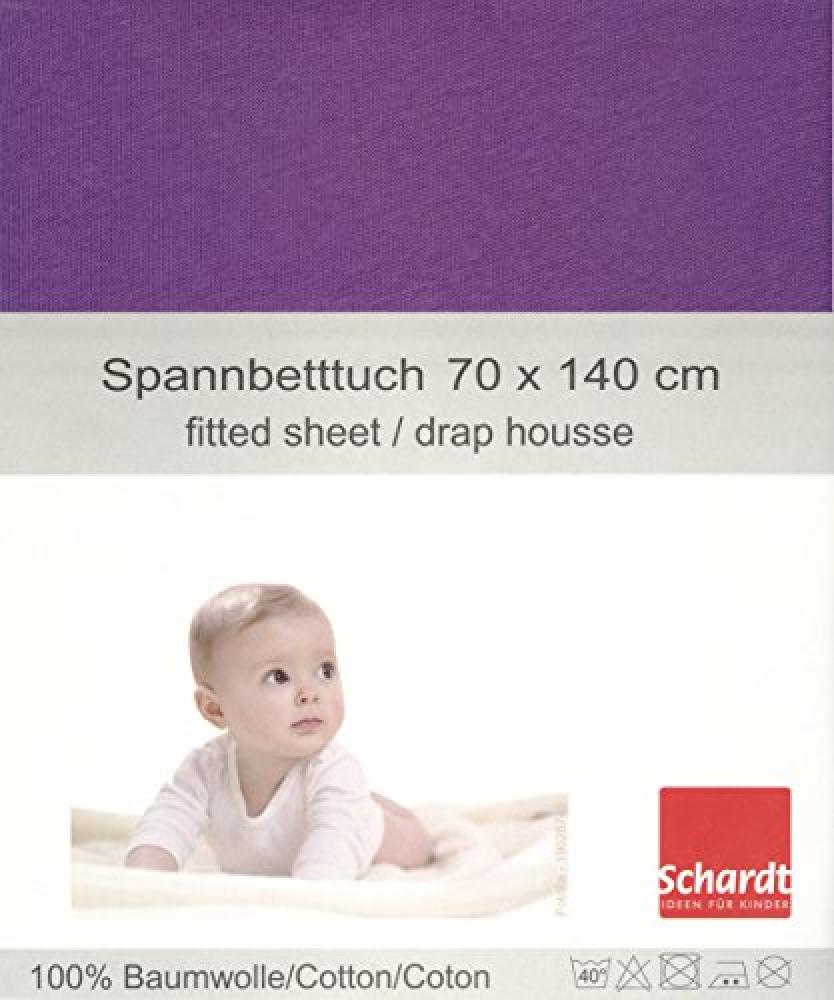 Schardt Jersey Spannbetttuch, lila 70x140 Bild 1