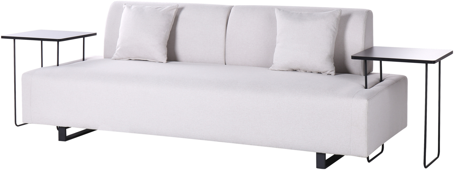 3-Sitzer-Sofa mit Beistelltischen beige SOKNA Bild 1