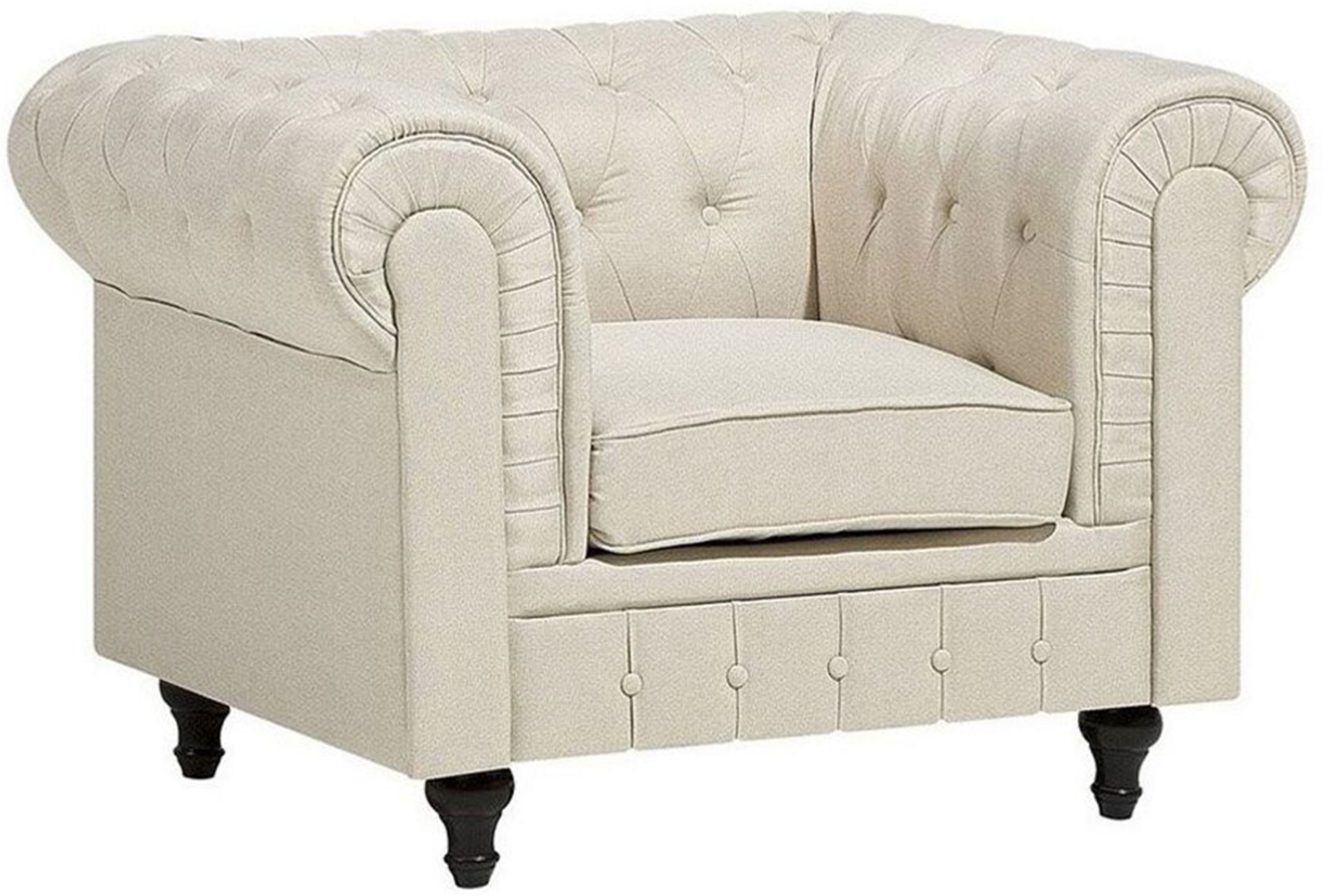 Sessel Polsterbezug beige CHESTERFIELD Bild 1