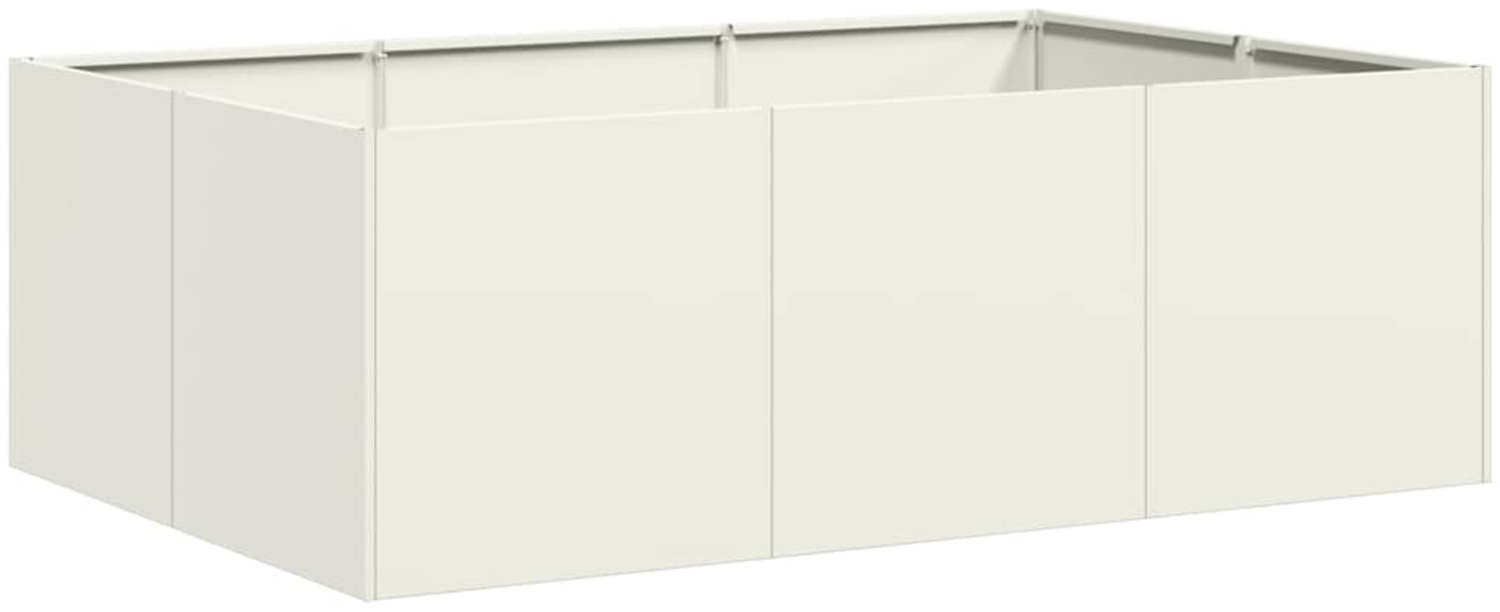 vidaXL Pflanzkübel Weiß 120x80x40 cm Stahl 860746 Bild 1
