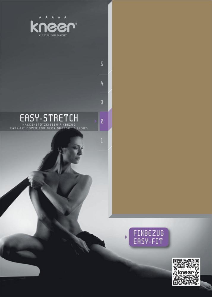 Kneer Nackenstützkissen-Fixbezug Easy-Stretch Q25 Farbe toffee Größe 30/60x40/70 cm Bild 1