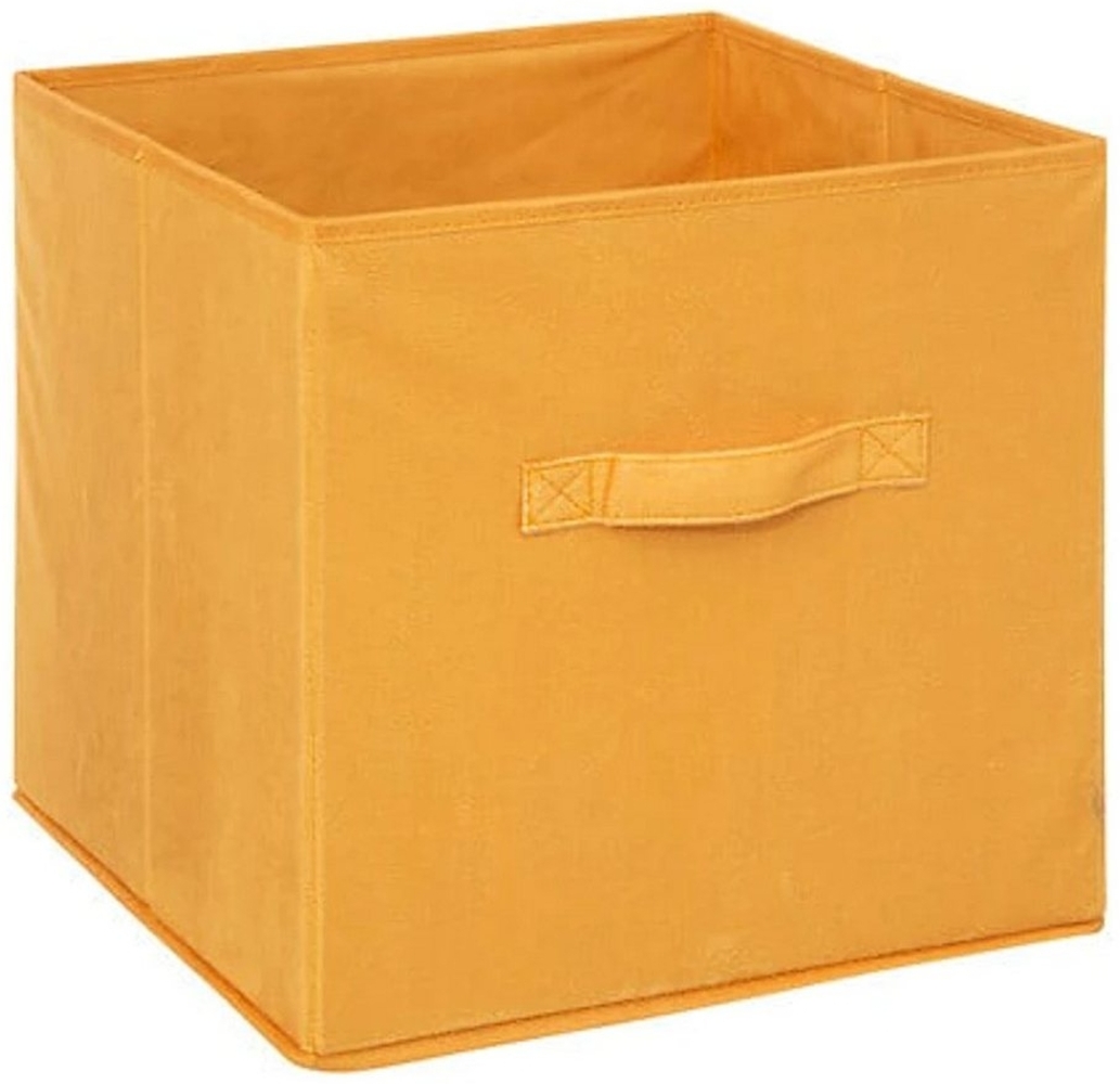 Faltbox mit Tragegriff, Velours, Gelb Bild 1