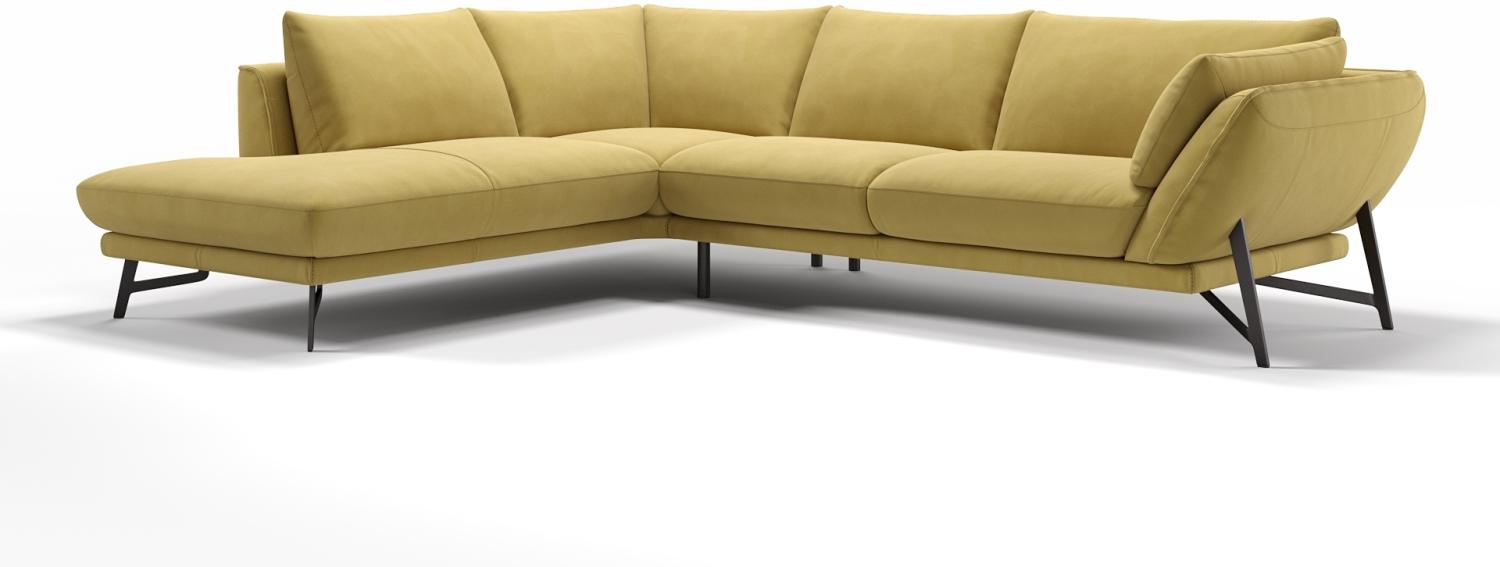 Sofanella Ecksofa ESTELLA Eckcouch Wohnlandschaft Stoffcouch in Gelb Bild 1