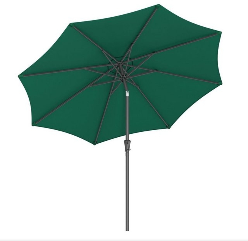 Songmics Sonnenschirm mit UV-Schutz bis UPF 50+, knickbar, Metall / Polyester grün, Ø 3 x 2,52 m Bild 1