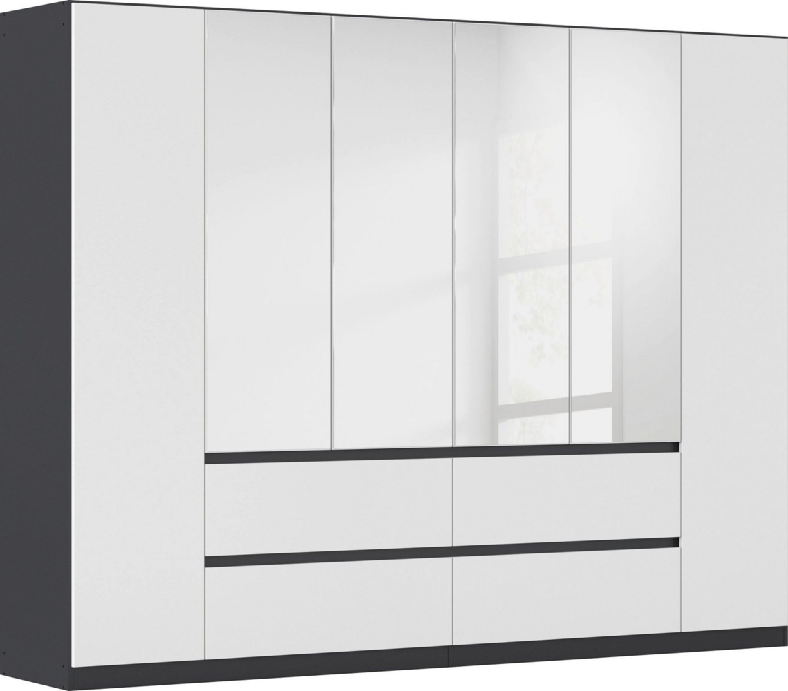 rauch Drehtürenschrank Kleiderschrank Schrank mit Spiegel Garderobe Garderobenschrank MAINZ grifflose Front mit Spiegel, Außentüren mit Push-to-Open Funktion Bild 1