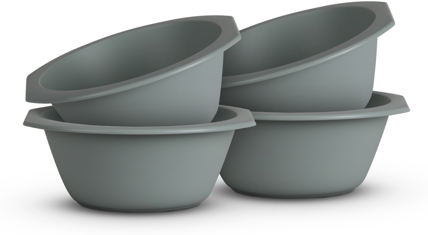 4er Pack Kunststoff Schüssel Plastikschüssel - BPA Frei - Spülmaschinenfest - ( Ø15,5cm / Grün ) Bruchfester PP - Müslischüssel Kinder Pasta Salat Bild 1