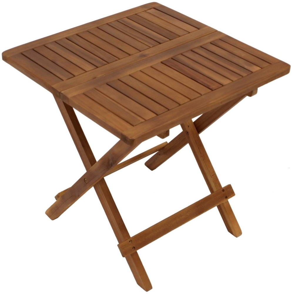 Klapp - Beistelltisch FLORENCIA 50x50 cm, Akazienholz geölt Bild 1