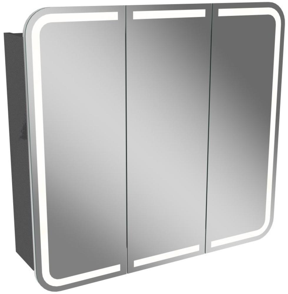 Lanzet M9 Spiegelschrank 80 cm mit umlaufender LED-Beleuchtung, Grau Bild 1