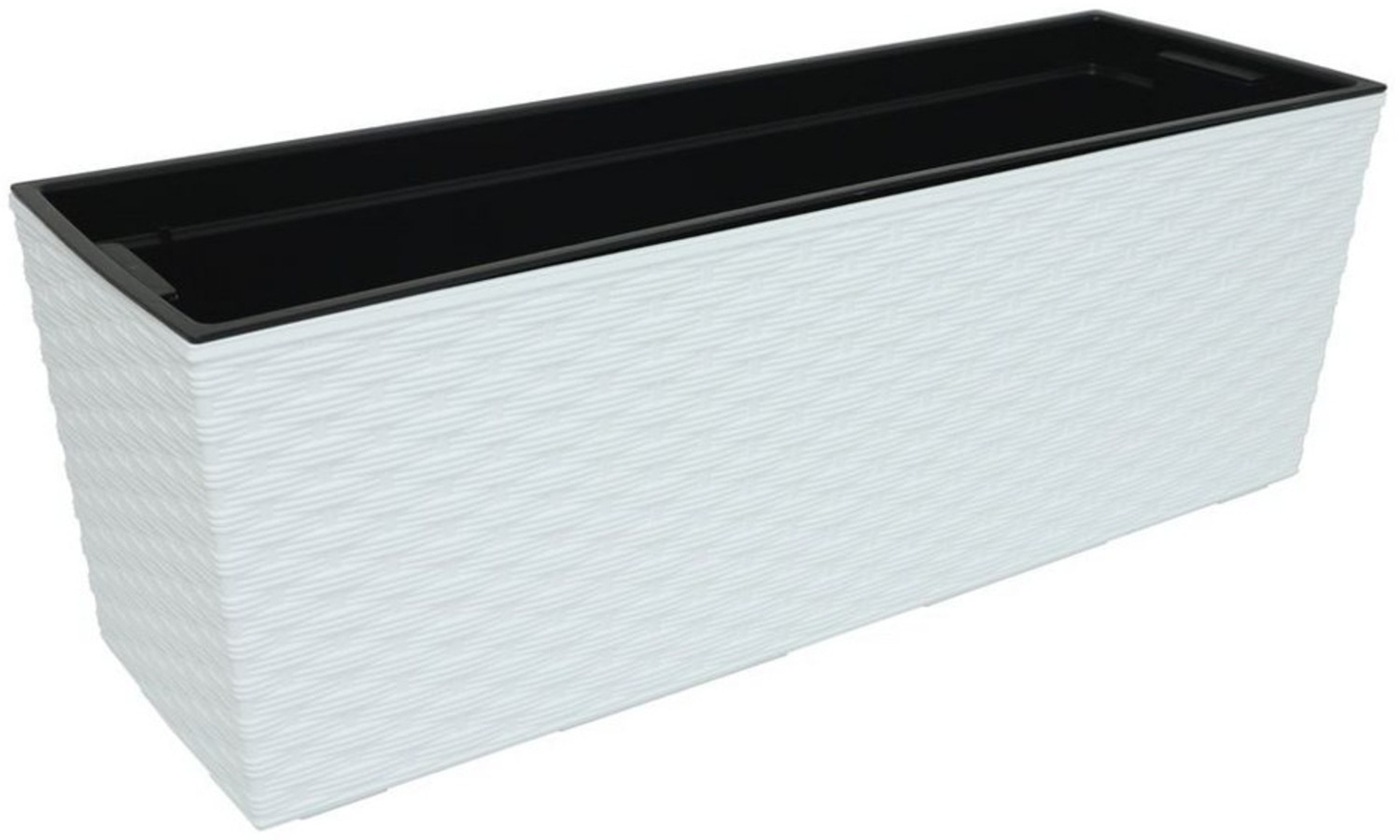 Heimwerkercenter Balkonkasten MePla Pflanzkasten Begonia - L 56cm - weiß Rattan Bild 1