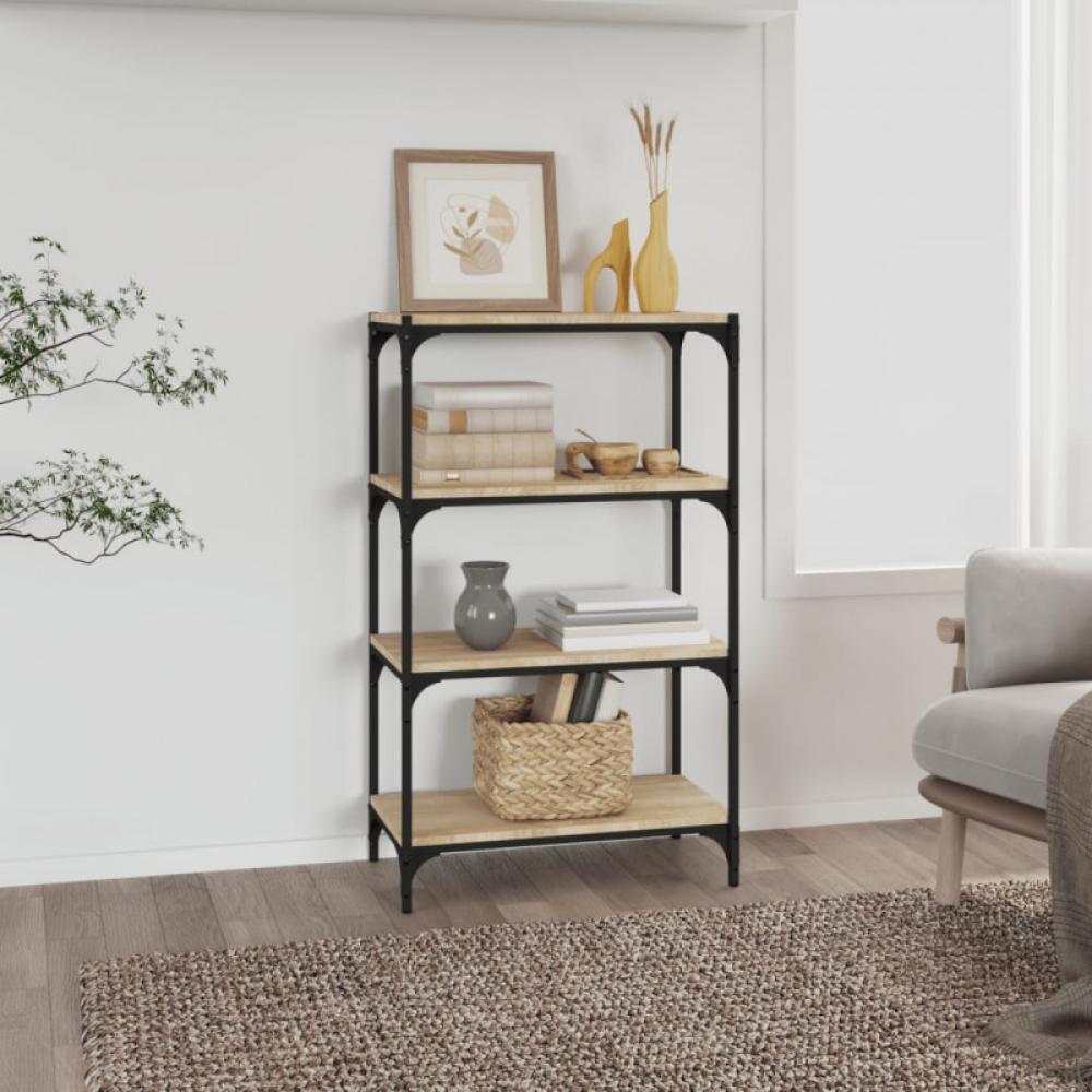 vidaXL Bücherregal Sonoma-Eiche 60 x 33 x 100 cm Holzwerkstoff und Stahl Bild 1