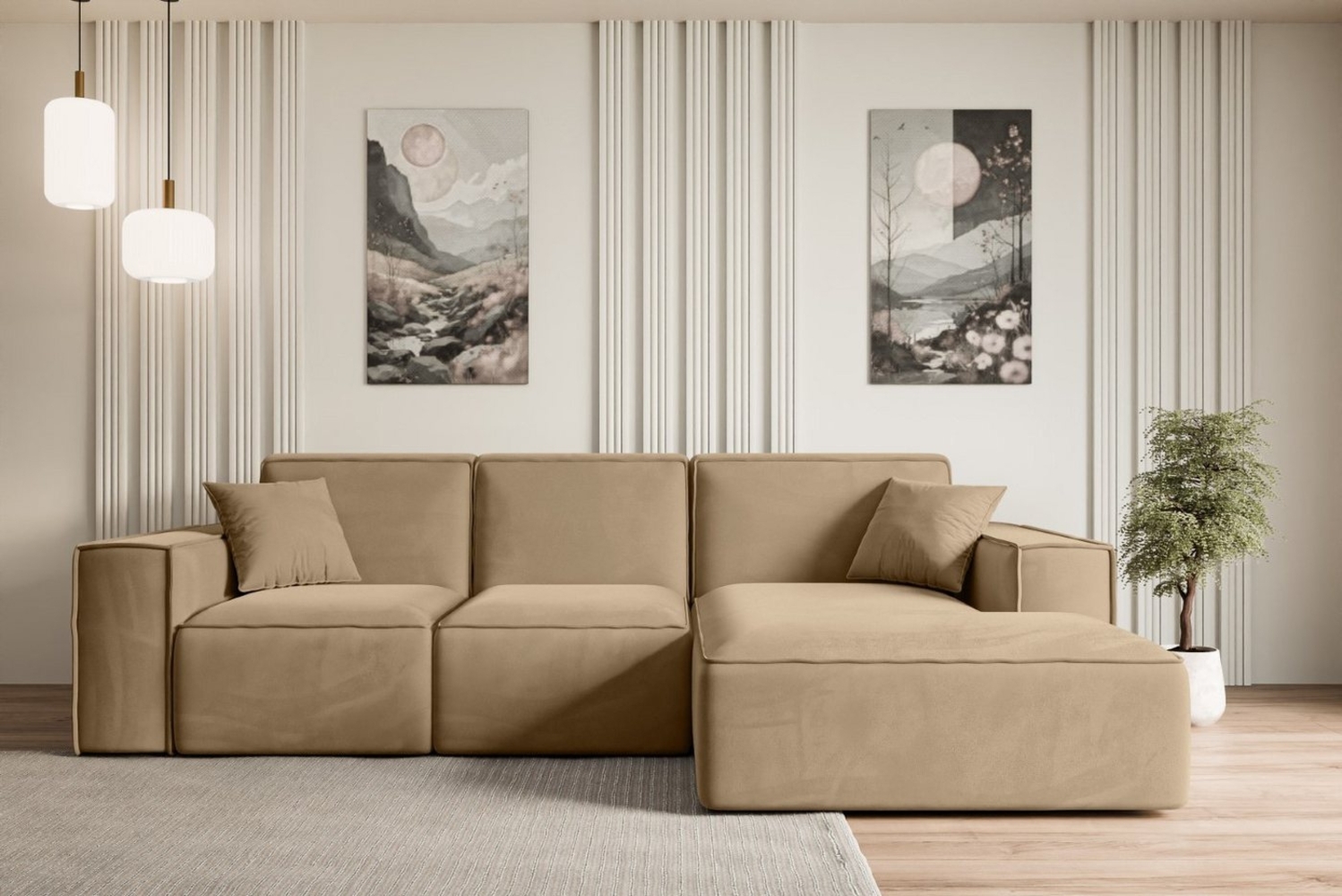 ALTDECOR Ecksofa SERRA-L, Sofa Praktische Bequeme Funktionsecke Couch L-Form Eckcouch, Corner Sofa U-Form Vielseitige Sofa Wohnlandschaft Wohnzimmer Bild 1