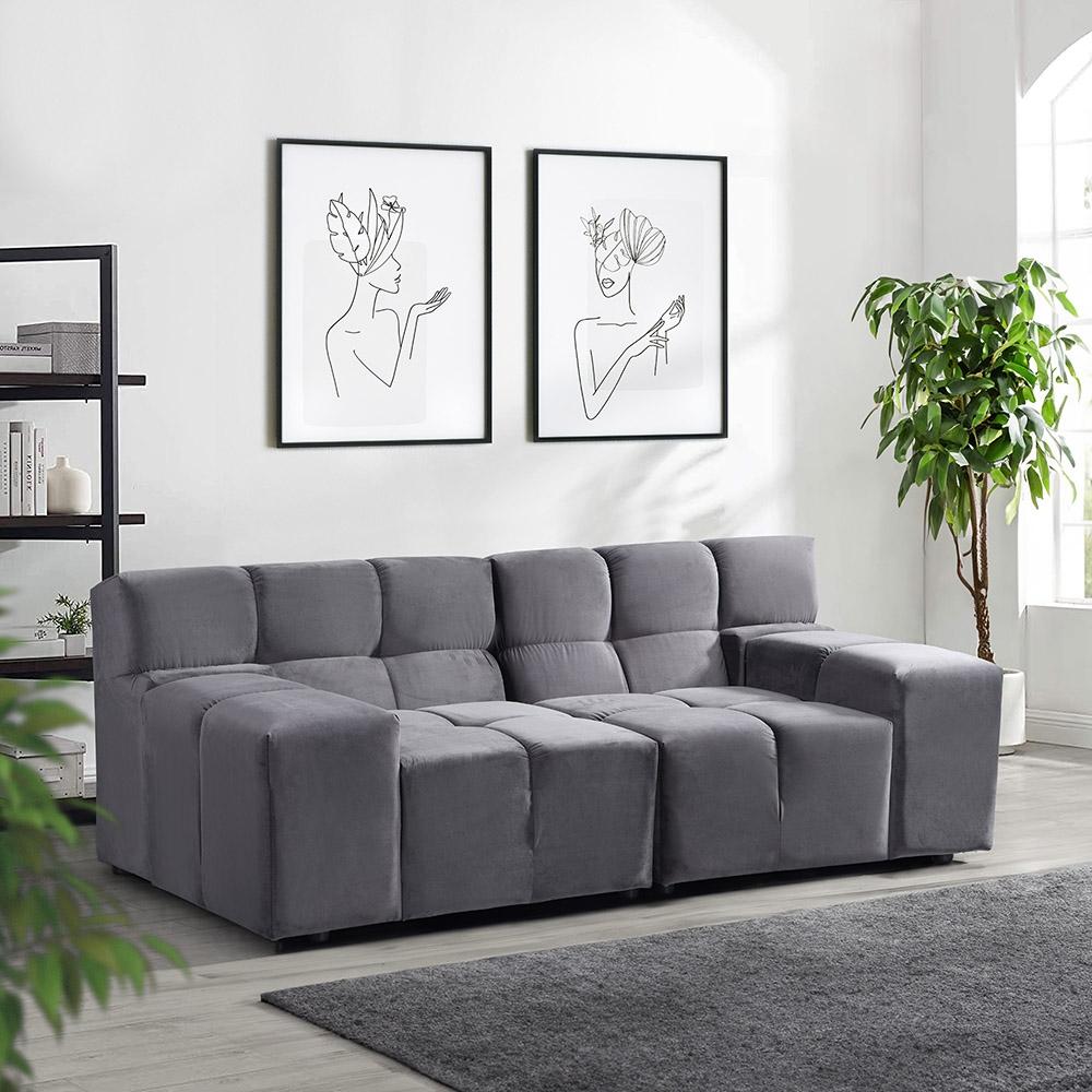 HOME DELUXE Modulares Sofa ORLENA - Anthrazit 204 x 98 cm Bild 1