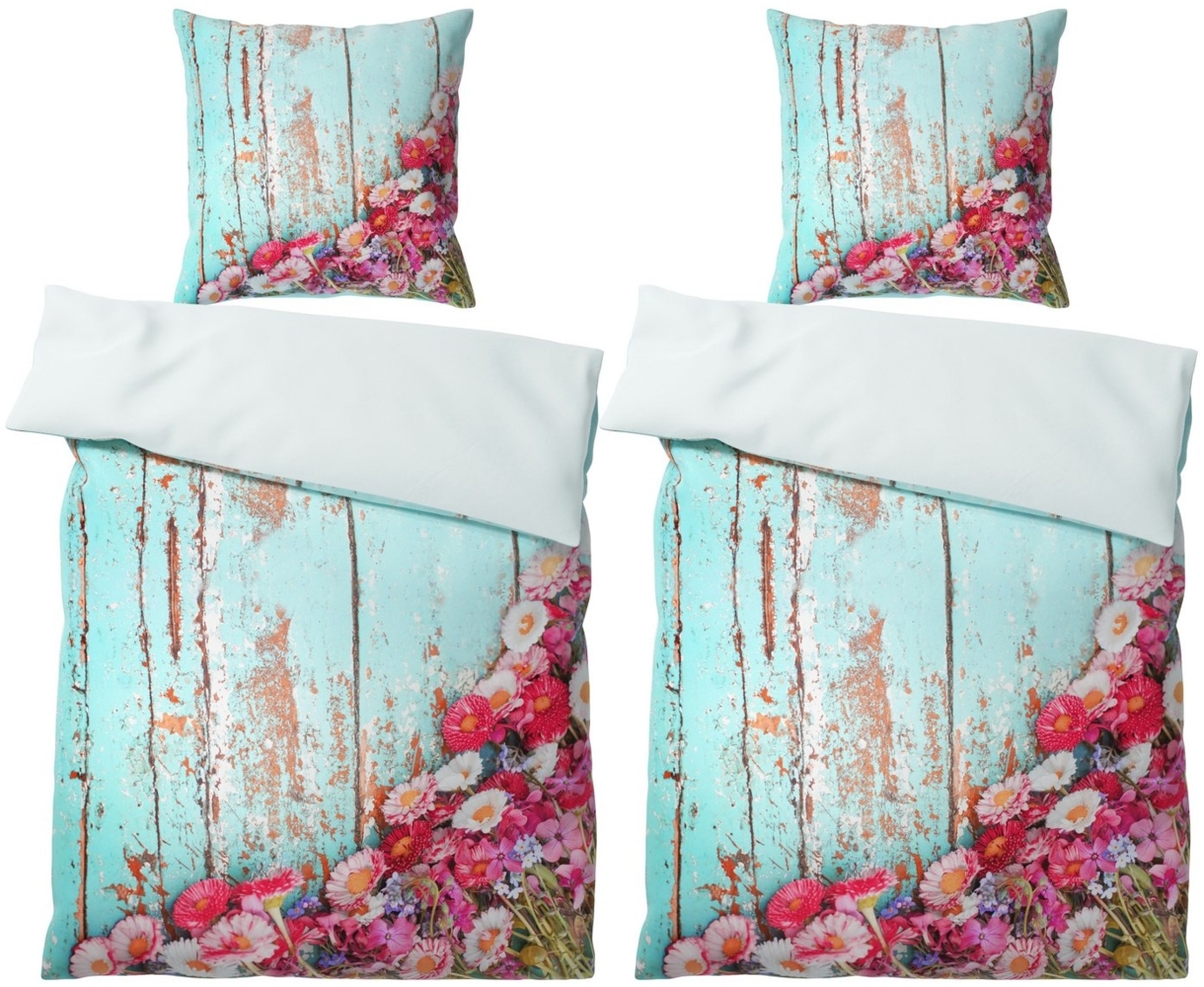 Sanilo Bettwäsche Spring 135x200 cm, Bettbezug und Kissenbezug, Baumwolle, 4 teilig Bild 1