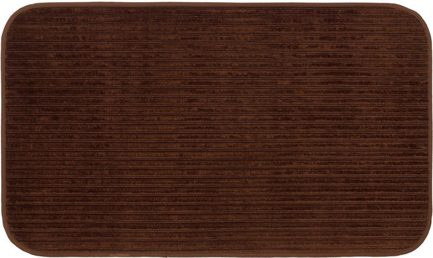 Gözze Badematte Berlin, Höhe 7 mm, rutschhemmend beschichtet, fußbodenheizungsgeeignet, Polyester, rechteckig, Badteppich, Uni Farben, Cord Optik, waschbar Bild 1