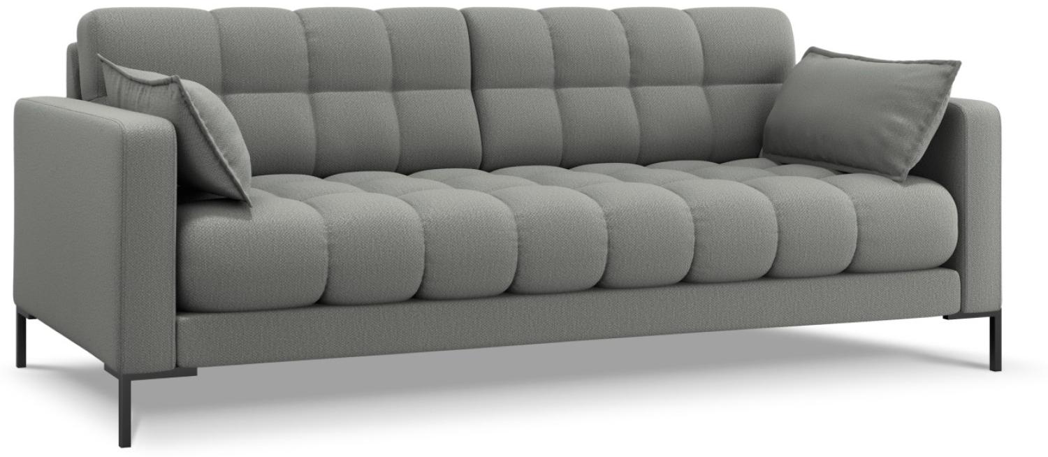 Micadoni 3-Sitzer Sofa Mamaia | Bezug Grey | Beinfarbe Black Metal Bild 1