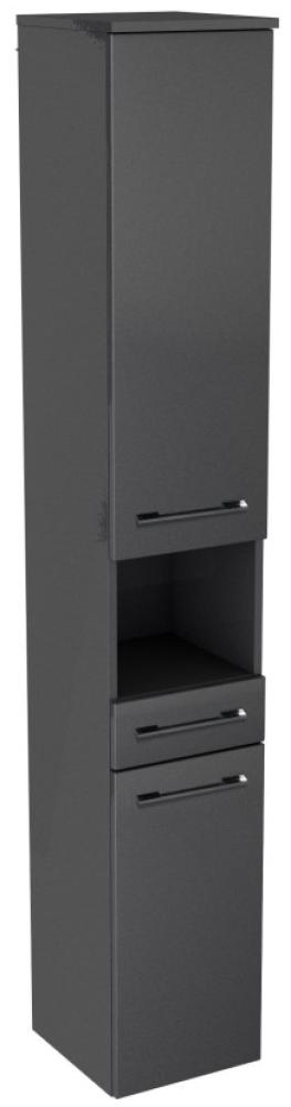 Lanzet Hochschrank mit Nische 30 cm, links, Anthrazit Bild 1