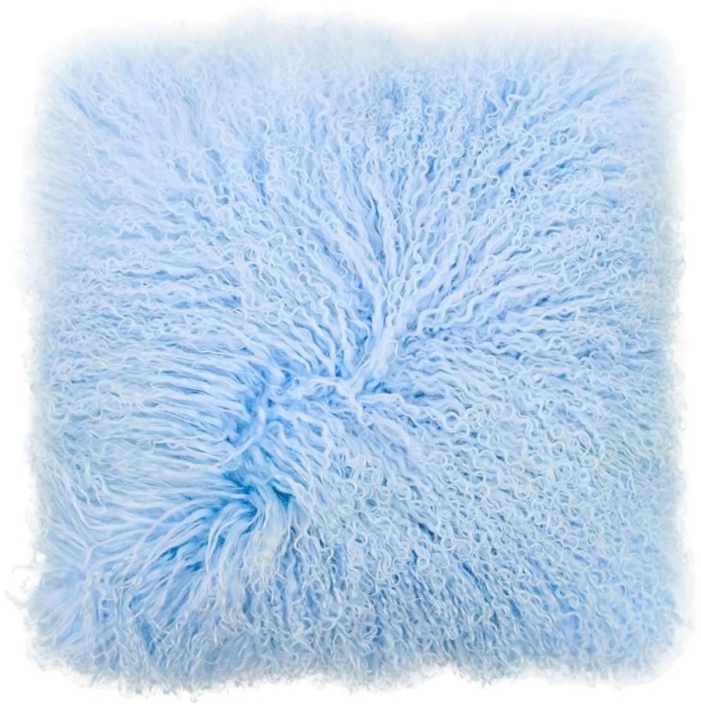 Lammfellkissen TIBET HIMMELBLAU mit Inlett Bild 1